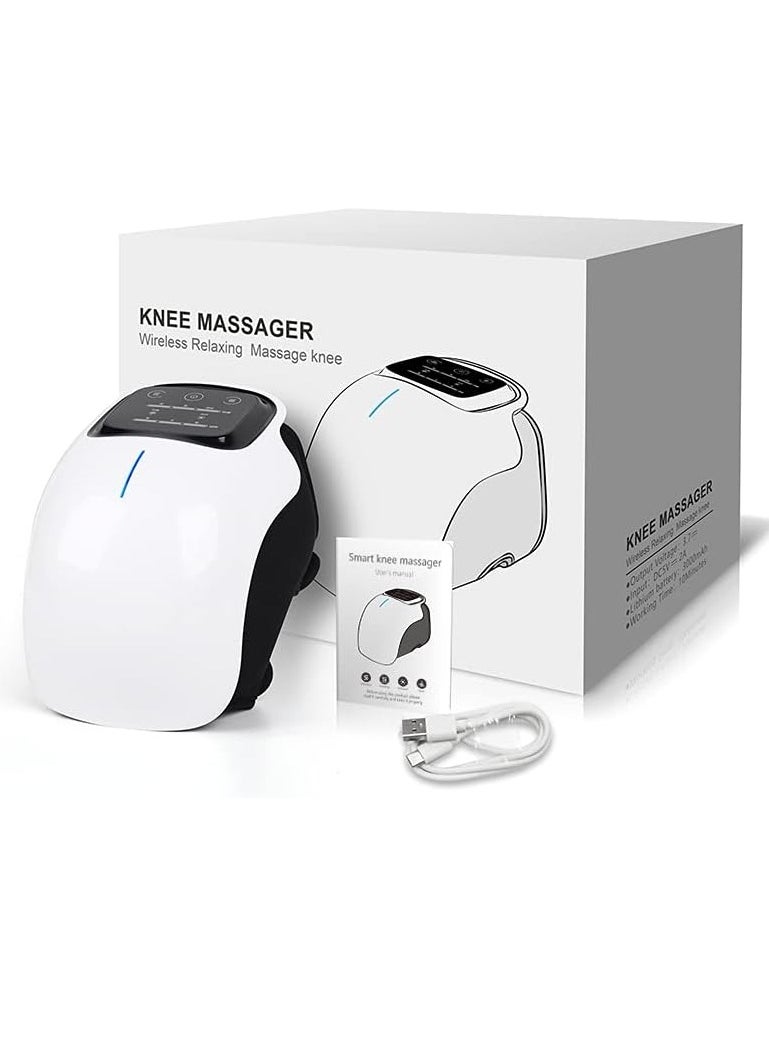 Knee Massager with Heat and Kneading for Pain Relief Infrared Heated Vibration Physiotherapy for Arthritis Massager for Joint Swelling Stiffness Ligament Stretching and Joint Pain Relief
