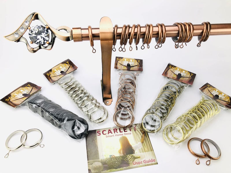 Window Curtain Grommets - Champagne Brass - 32 Metal Grommets with Inner Silencing and Friction Reducing Gasket with Curtain Barrel - Curtain Rings (Champagne Copper, 32) - Image 5