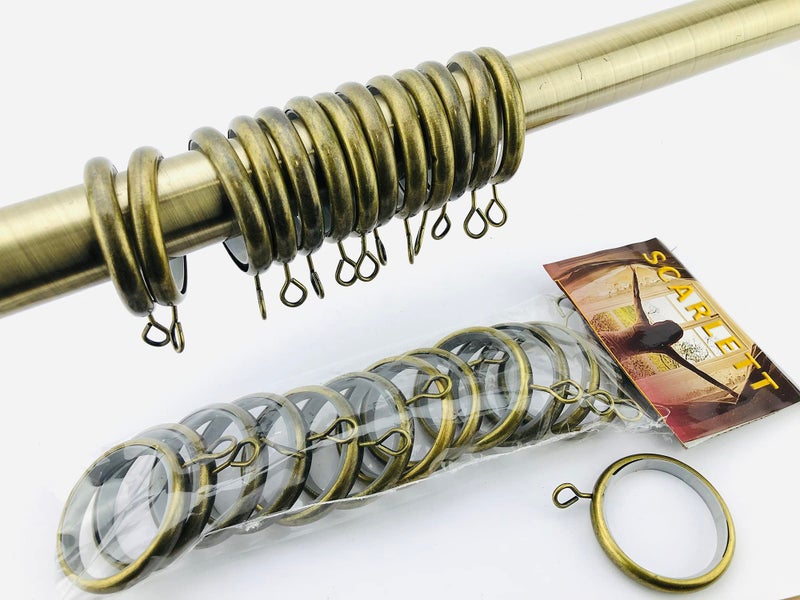 Window Curtain Grommets - Champagne Brass - 32 Metal Grommets with Inner Silencing and Friction Reducing Gasket with Curtain Barrel - Curtain Rings (Champagne Copper, 32) - Image 2