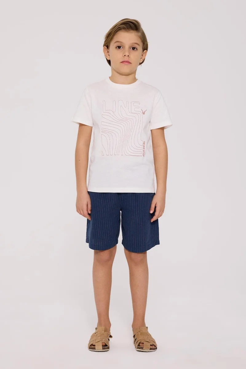 NEBBATI - Invalid brand Boy Ecru T-shirt