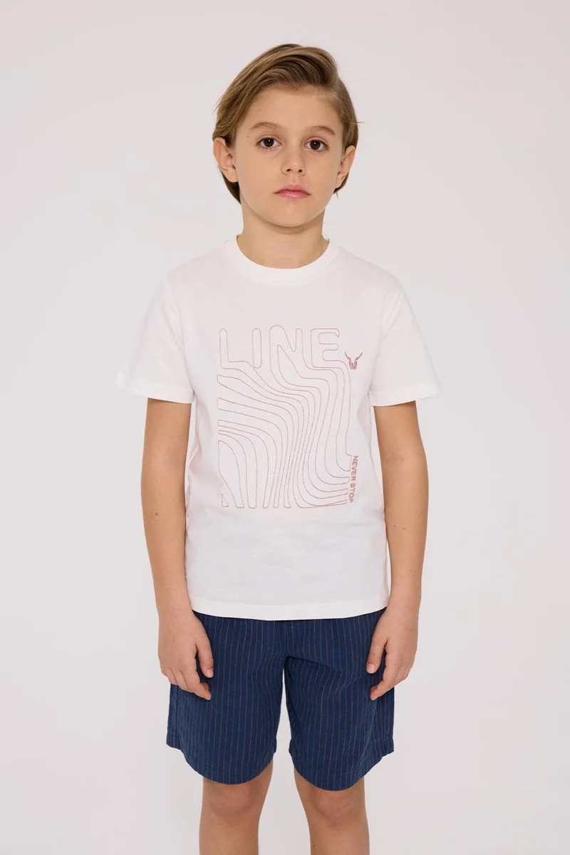 NEBBATI - Invalid brand Boy Ecru T-shirt