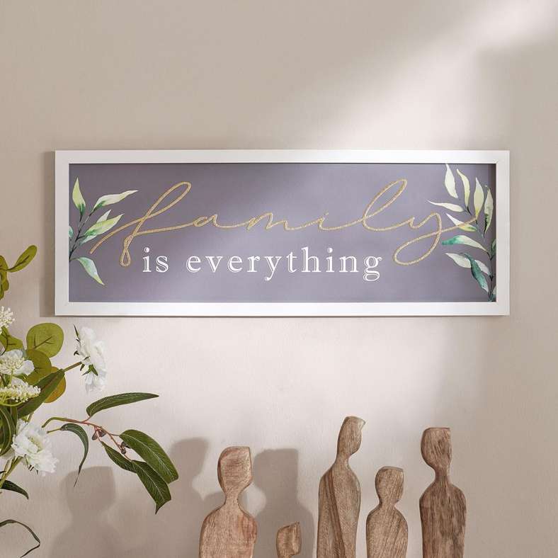 Pan Home Family Wall Art 62.8x23.2cm - White - 191AIC9903949 - Image 1