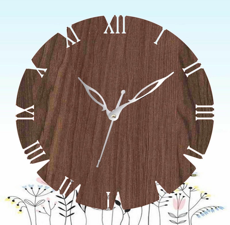 ADK Printed Designer Latest Wooden Digital Wall Clock Without Glass for HomeLiving RoomBedroomKitchen and Office Multicolor2 43 - Image 2