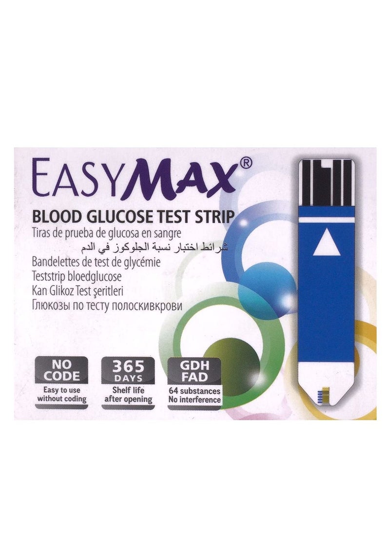 Easy Max - 50-Piece Blood Glucose Test Strips - Image 1