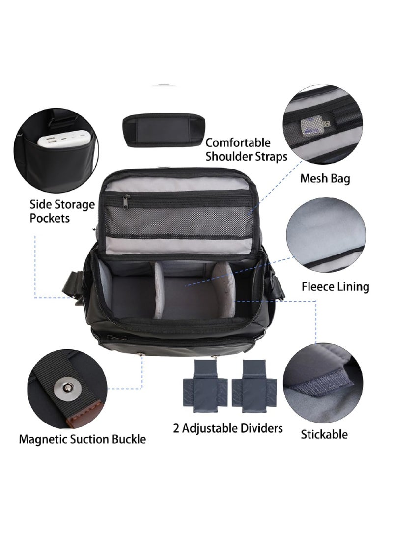 Excefore Versatile Camera Sling Bag, Waterproof DSLR/SLR/Mirrorless Camera Case Anti-shock Photography Crossbody Camera Bag, Removable Modular Inserts, Compatible with Canon/Nikon/Fuji, Black  - Image 3