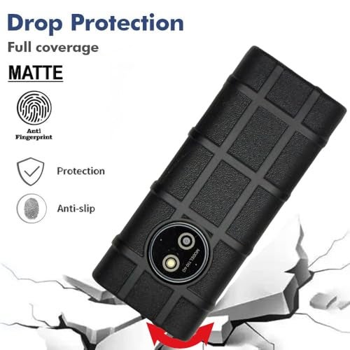 ZAOMA Premium Back Case TPU Cover Compatible for HMD 110 4G DS - Model NO. : TA-1665 Keypad Mobile Feature Phone Rugged Case (HMD1104G_RUGBLK) - Image 3