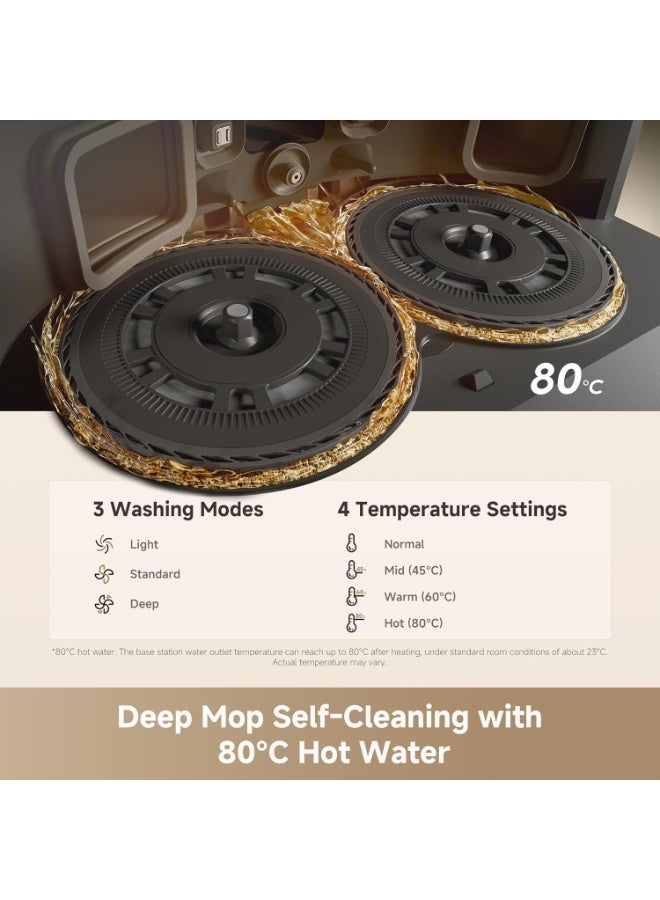 DREAME L50 CE Ultra Robot Vacuum and Mop with 25,000Pa Suction, Extendable Side Brush and Mop, AceClean DryBoard & 80°C Mop Self-Cleaning, 100-Day Auto-Empty, Hot Air Drying, Auto Water Tank Refilling 75 W RLL53SE-L50UCE-B Black - Image 5