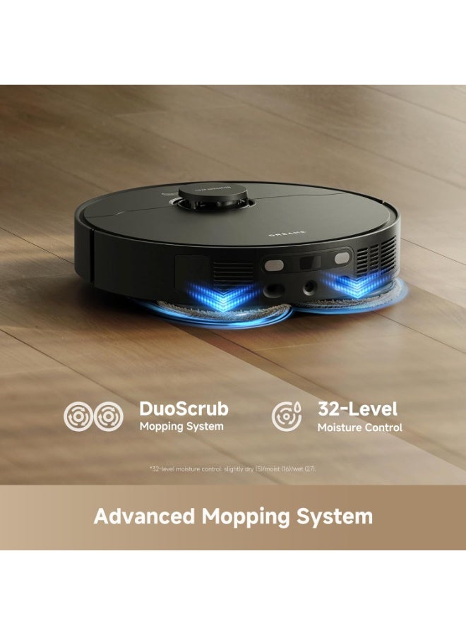 DREAME L50 CE Ultra Robot Vacuum and Mop with 25,000Pa Suction, Extendable Side Brush and Mop, AceClean DryBoard & 80°C Mop Self-Cleaning, 100-Day Auto-Empty, Hot Air Drying, Auto Water Tank Refilling 75 W RLL53SE-L50UCE-B Black - Image 3