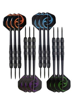 GROIC 12PCS Steel Tip Darts Set 22 Grams- Professional Darts Steel Tip for Dartboard with Nonslip Iron Barrel, Flights + Gift Case - Darts Metal Tip  - Image 3