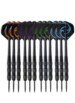 GROIC 12PCS Steel Tip Darts Set 22 Grams- Professional Darts Steel Tip for Dartboard with Nonslip Iron Barrel, Flights + Gift Case - Darts Metal Tip  - Image 2