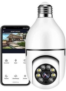 BYR Zhd Wifi 360 Panoramic Bulb Camera Night Vision Audio Smart Motion Sensor [ tek]  - Image 1