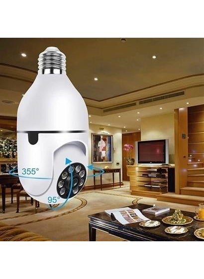 BYR Zhd Wifi 360 Panoramic Bulb Camera Night Vision Audio Smart Motion Sensor [ tek]  - Image 2