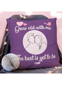 Printed Cushion Cover With Filler Grow Old With Me Polysatin 12X12 Inches Comfortable Purple Cushions Romantic Soft Decorative Pillows Unique Quirky Gifts - pzsku/Z3A4D675E4449B67EBBF9Z/45/_/1719382911/37414cc8-14c2-48f8-ad19-a6e3da58bbad