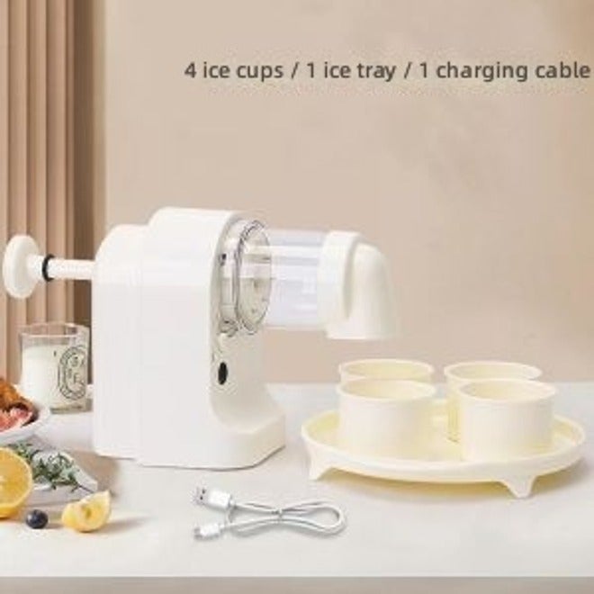 Ai Man Wu Ice Shaver - 6-Piece Set with 1 Machine, 4 Cups, and 1 Ice Tray - Image 1