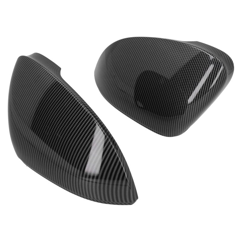 2PCS Side View Mirror Cover Left Right Carbon Fiber Look Replacement for MK8 Standard 2021+(With Lane Assist ) - Image 2