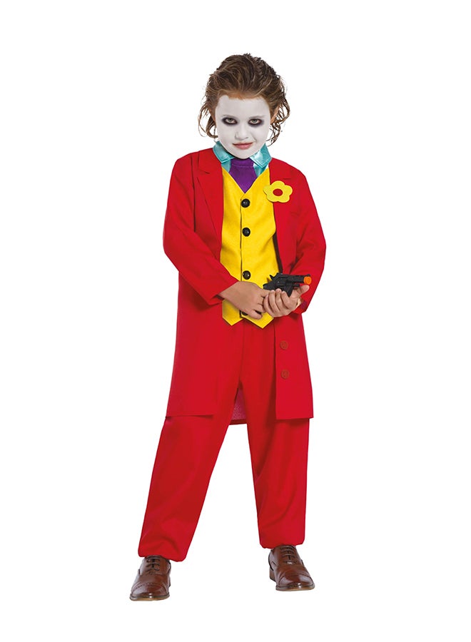 Fiestas Guirca The Joker Kids Costume, 5-6 Years. Costume includes: Jacket with vest and flower, shirt with tie, trousers 
