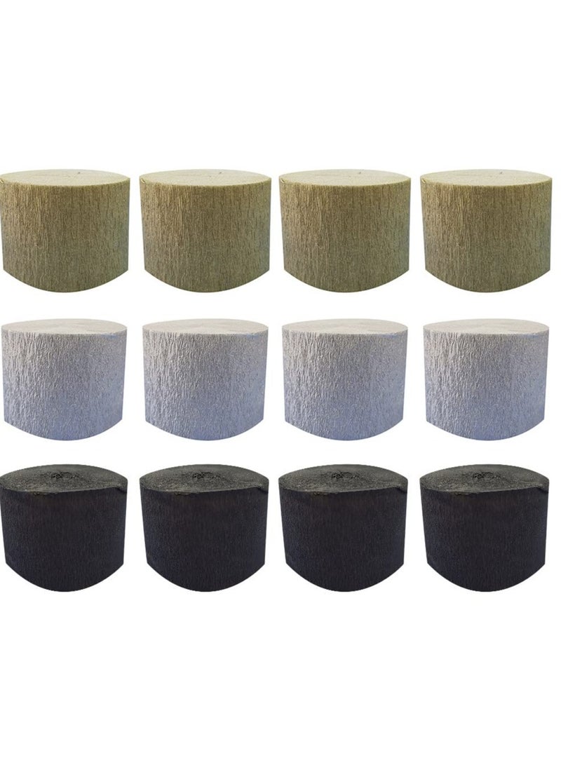 Mordely Rainbow Streamers Paper 3 Rolls 66m Crepe Paper Ribbons for Party Decorations Wedding Ceremony Birthday Bouquet Indoor Festivals Decoration - Image 2