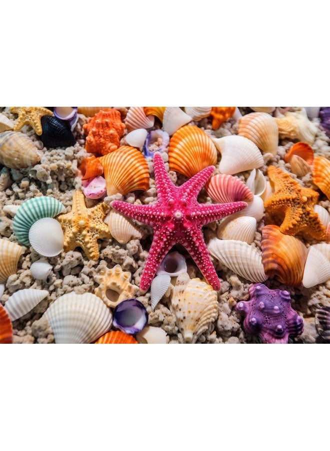 هوادا توي أحجية الصور المقطوعة للبالغين 1000 قطعة، تتشابك أصداف الشاطئ بشكل مثالي على الظهر بدون غبار، لعبة هدية لحفلات أعياد الميلاد للرجال والنساء وكبار السن (27.5 بوصة × 19.6 بوصة)، ملصق 1:1 - Image 1