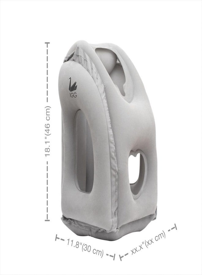 New Inflatable Travel Pillow Set - Great Travel Gift for Rest with Pillow, Eye mask & earplugs. Head & Lumbar Support for Rest & Comfort. Ideal Gift for Flights, car Rides, Office & More. - Image 4