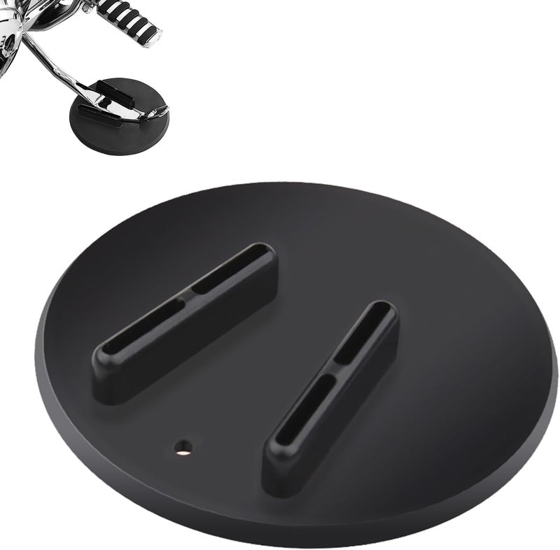 SUNPIE Motorcycle Kickstand Pad - Universal Motor Bike Kickstand Plate for Harley All Motorcycles - Rugged Kick Stand Plates Floor Protector Prevents Sinking on Grass, Dirt & Hot Pavement, Black - Image 1