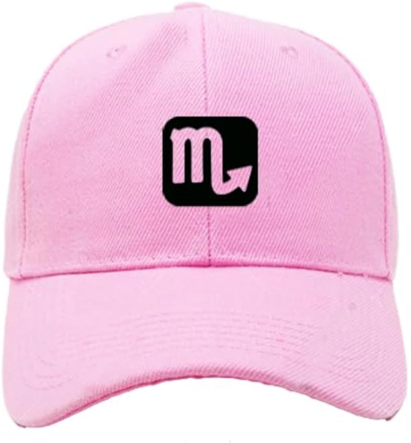 CAP (PINK) BLack logo for men and women with sun protection.sports cap with distinctive shapes(Virgo) (86)