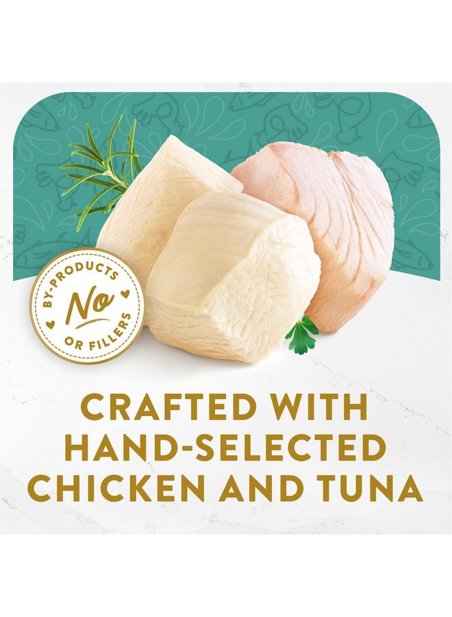 Fancy Feast Y Feast Appetizers Lickable Grain Free Wet Cat Food Topper White Meat Chicken And Flaked Tuna Appetizer  (Pack Of 10) 1.1 Oz. Trays - Image 2