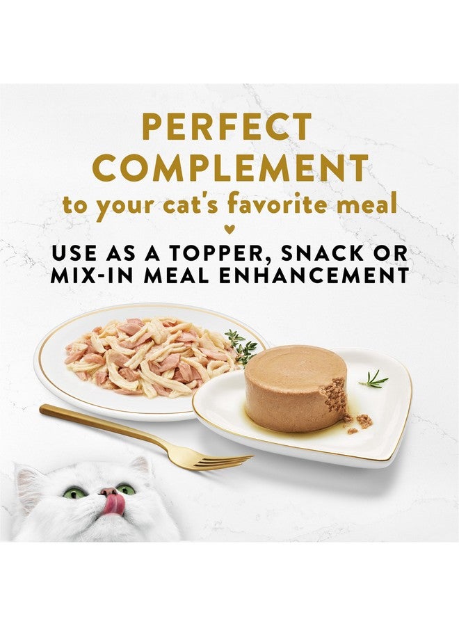 Fancy Feast Y Feast Appetizers Lickable Grain Free Wet Cat Food Topper White Meat Chicken And Flaked Tuna Appetizer  (Pack Of 10) 1.1 Oz. Trays - Image 4