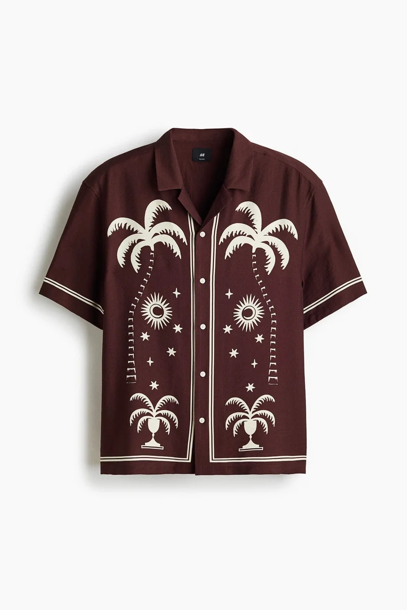 H&M  Relaxed Fit Printed resort shirt for Men | Best Price UAE