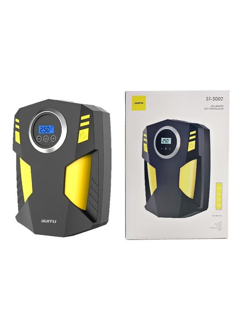 SUITU Digital Car Tyre Inflator Air Compressor with Auto Stop and LED Light 12V Fast Portable Air Pump for Car Bicycle Motorcycle Ball Air Mattress - Image 2