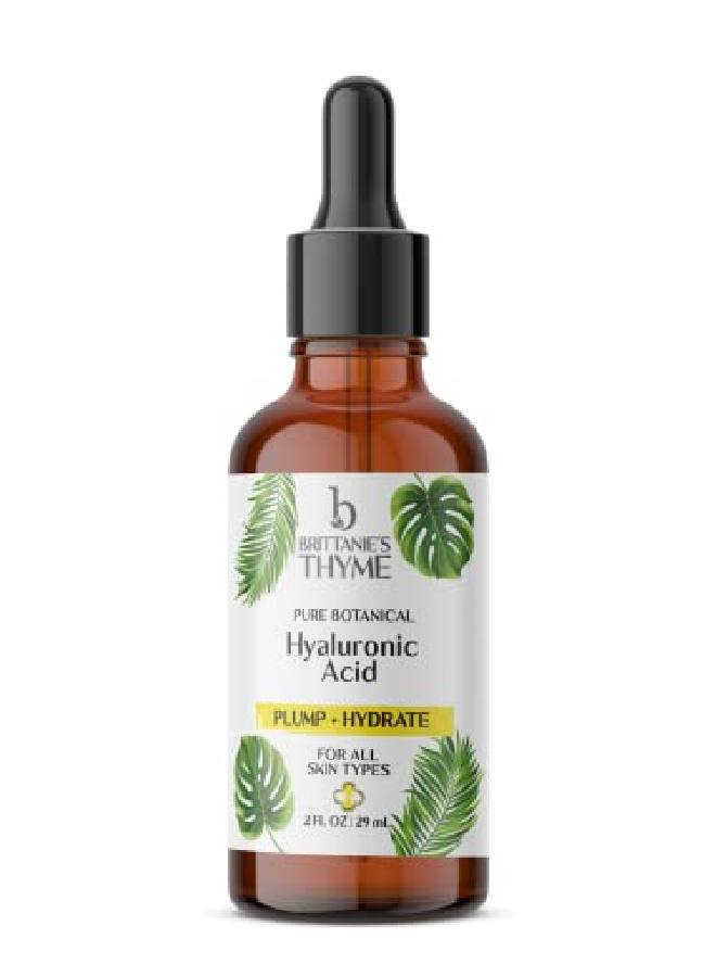 Brittanie's Thyme Pure Hyaluronic Acid Serum For Face ; Antiaging Serum For Fine Lines & Wrinkles ; Intense Plumping And Hydration ; Repairs Dry Skin & Safe For Any Skin Sensitivies - Image 2