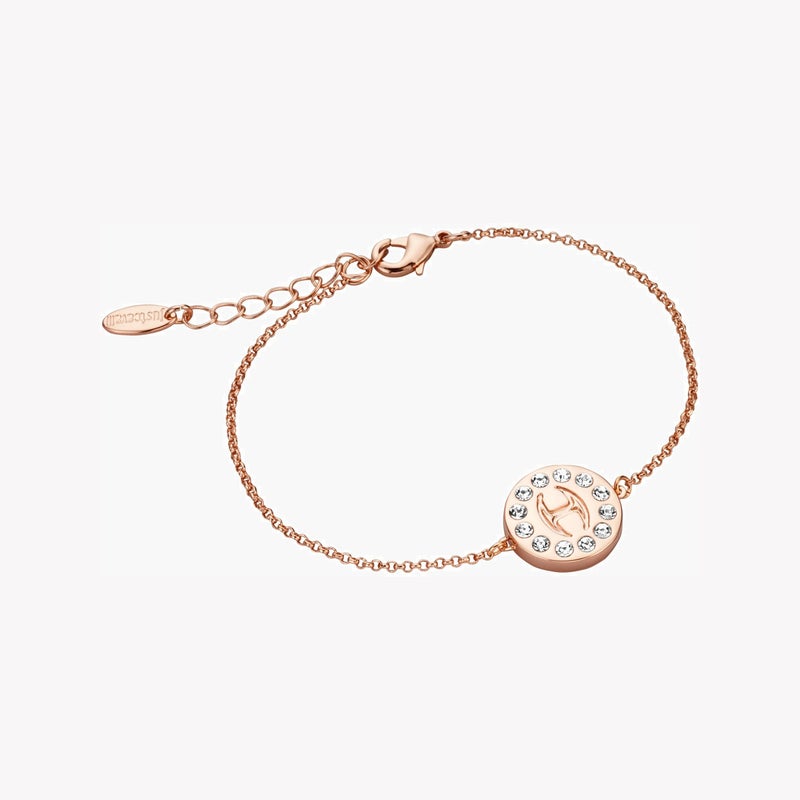 جاست كافالي ساعة نسائية من جاست كافاللي بهيكل من الفولاذ المقاوم للصدأ بلون اللون الذهبي الوردي وسوار من الفولاذ المقاوم للصدأ بلون اللون الذهبي الوردي. - Image 3