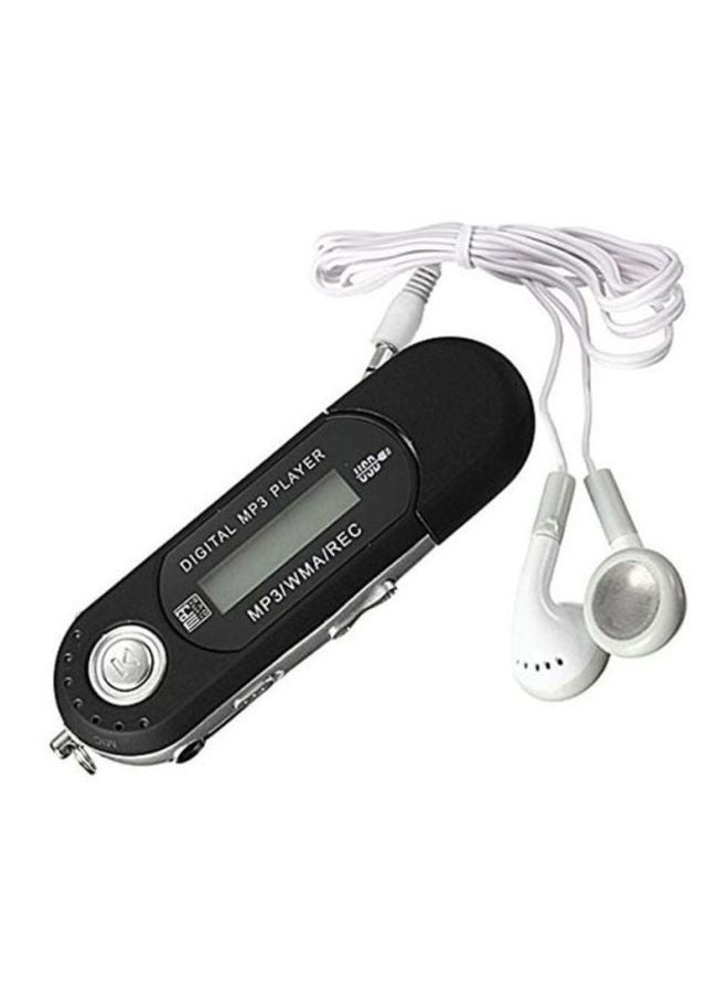 Voberry Digital MP3 Player With Earphones XYQ60107121BK_U00491 Black/Silver - Image 1