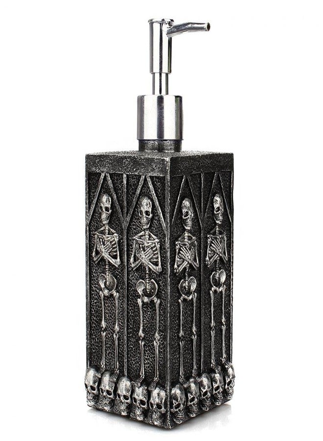 XUDREZ Soap Bottle Skull Design Refillable Hand Soap Lotion Liquid Soap Dispenser for Halloween Kitchen Bathroom Home Decoration - Image 3