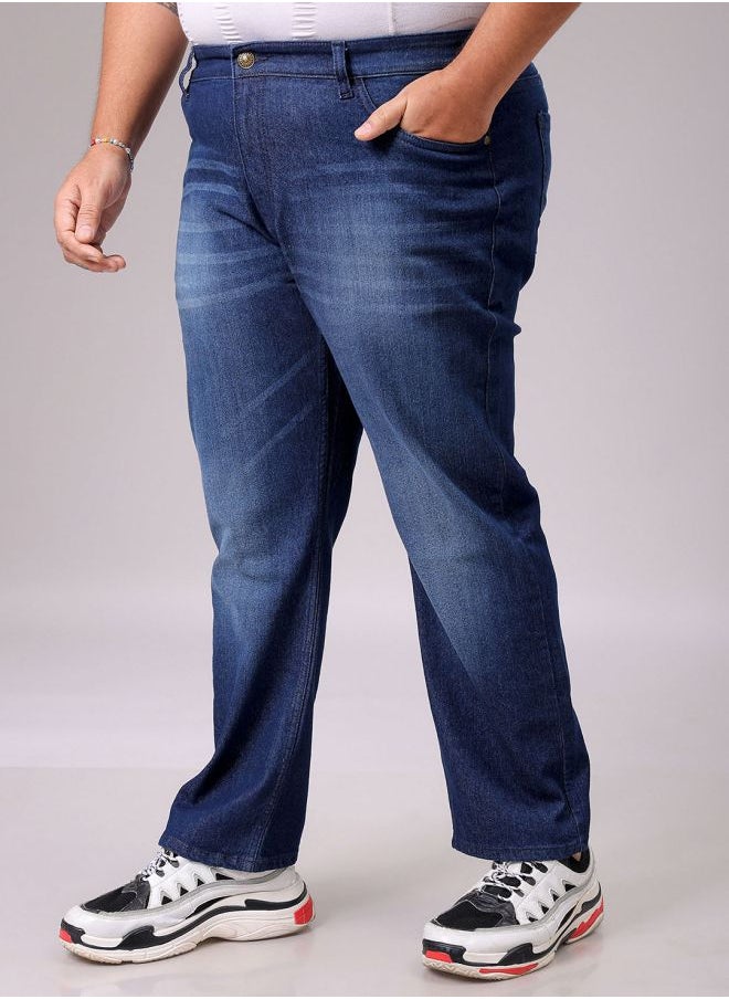 HARDSODA - Men Plus Size Vintage Straight Fit Solid Mid-Rise Stretchable Jeans - Image 1