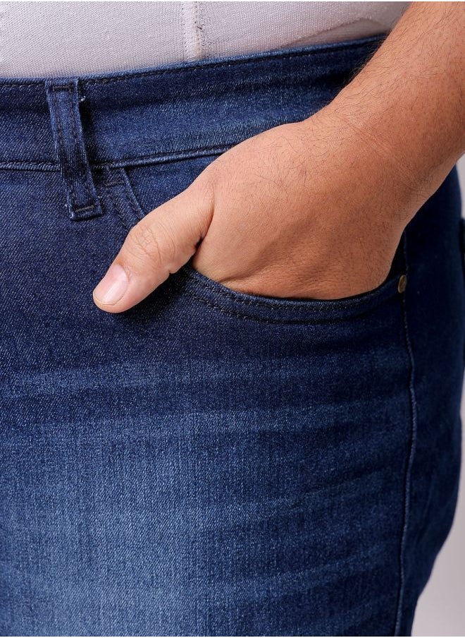 HARDSODA - Men Plus Size Vintage Straight Fit Solid Mid-Rise Stretchable Jeans - Image 1