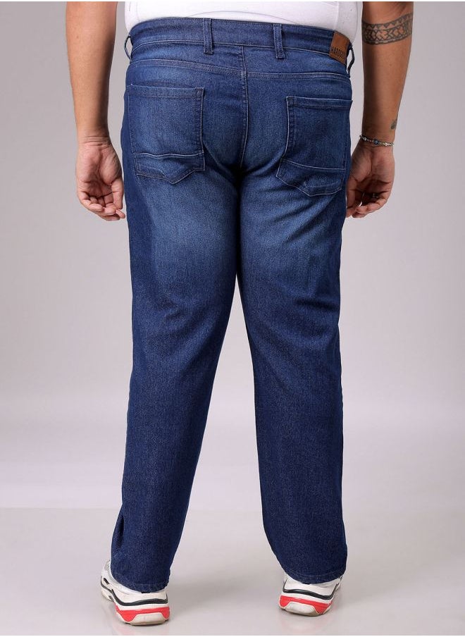 HARDSODA - Men Plus Size Vintage Straight Fit Solid Mid-Rise Stretchable Jeans - Image 1