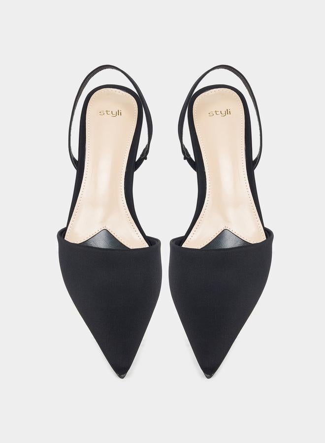 Styli Pointed Toe Ankle Tie Kitten Heel Pumps  - Image 5
