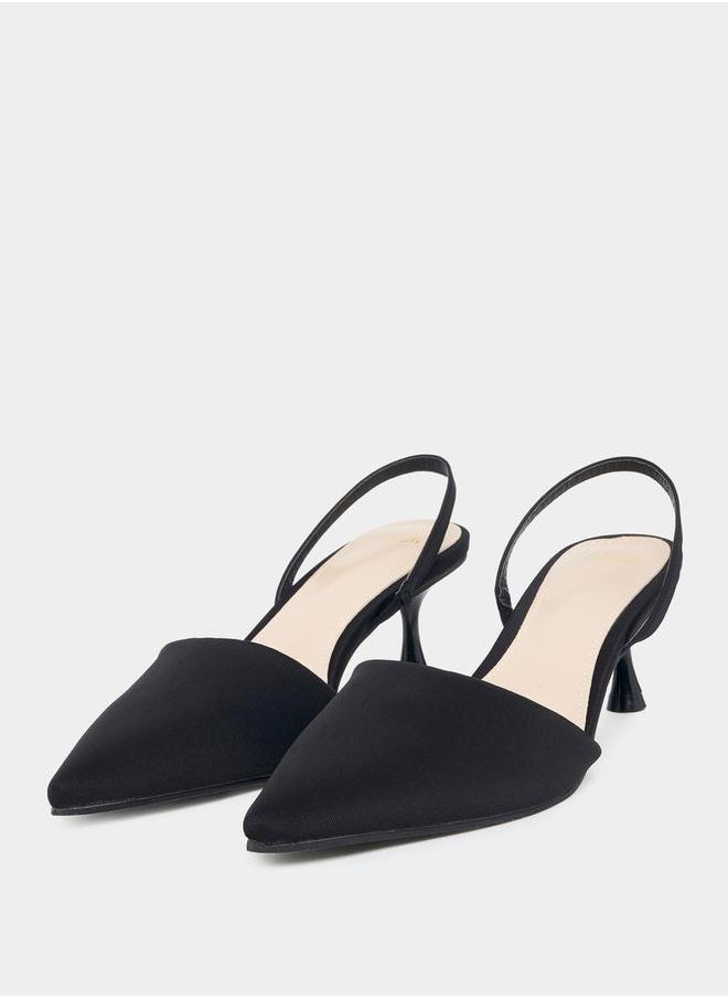 Styli Pointed Toe Ankle Tie Kitten Heel Pumps  - Image 2