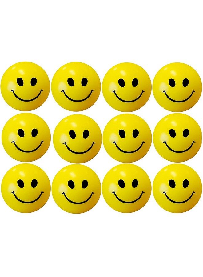 Gold Leaf Cute Funny Yellow Smiley Face Squeeze Ball Pack Of 12 - Image 2