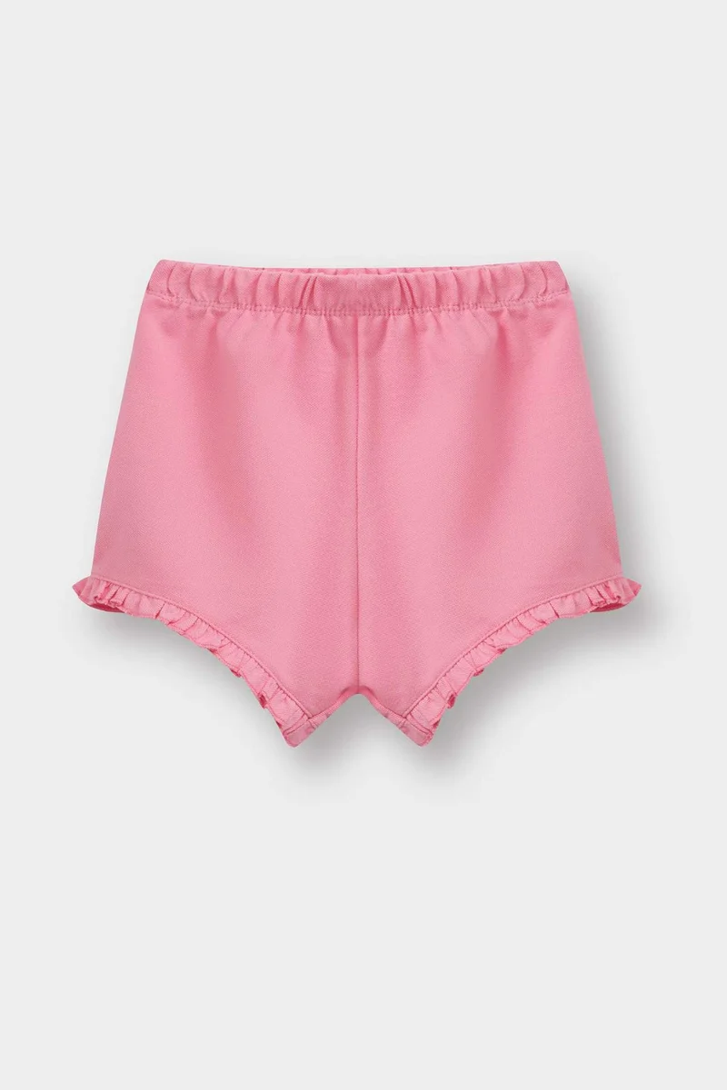 DeFacto Baby Girl Elastic Waist Pique Shorts
