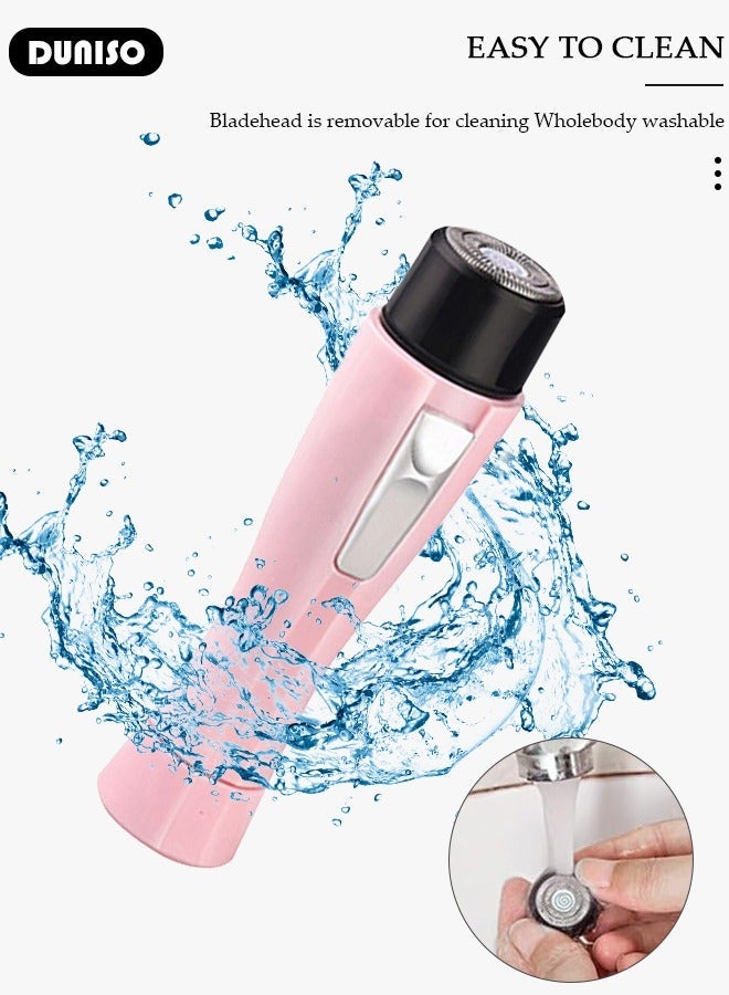 DUNISO Electric Shaver Razor for Women, Women's Painless Face Hair Remover Epilator Machine, Battery-powered, Waterproof Hair remover, Lipstick Shape for Bikini Upper Lip Areas, Chin, Eyebrow, Neck, Leg Shaver Trimmer - Image 5