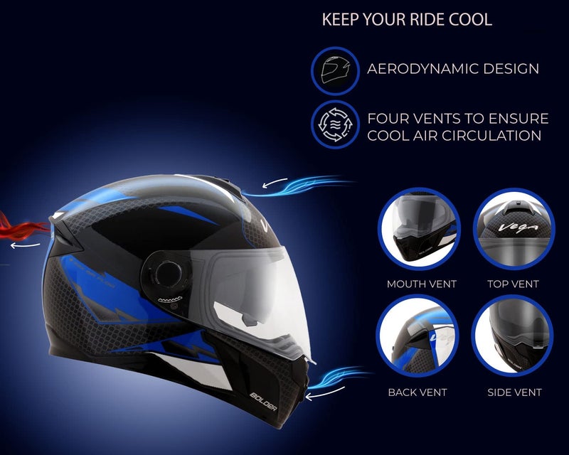 Vega Ryker D/V Bolder Black M.Blue Helmet-M - Image 4