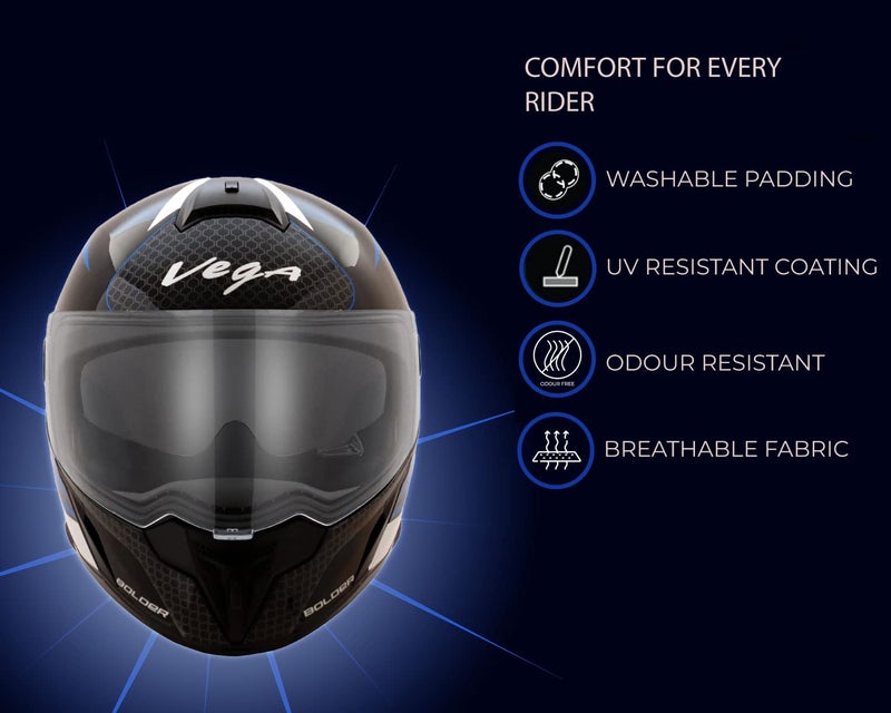 Vega Ryker D/V Bolder Black M.Blue Helmet-M - Image 5