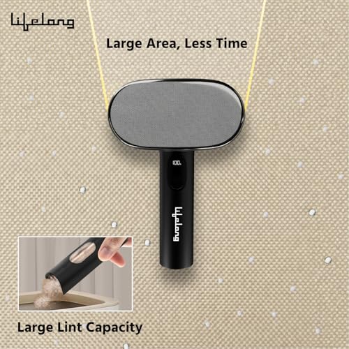 Lifelong 2-in-1 Rechargeable Double Head Lint Remover for Clothes – Woollen & All Fabrics – Brush at Back for Dust & Pet Hair Removal from Clothes - 3 Speeds - 1800 mAh Heavy Duty Battery (LLELR36) - Image 5