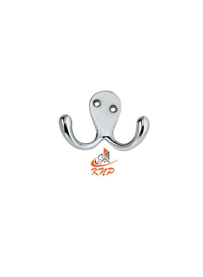 KNP Double Coat Hook - Chrome - Image 3