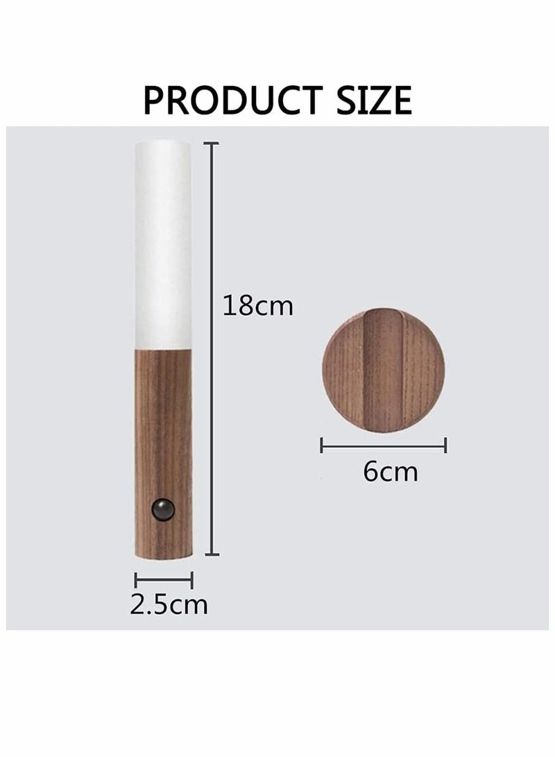 SYOSI Night Light, USB Charging, Motion Sensor Night Light, Intelligent Night Light, Three Modes, for Corridor Wall Induction Lamp Bedroom Aisle Staircase Wardrobe (Ash Wood Night Light) - Image 5