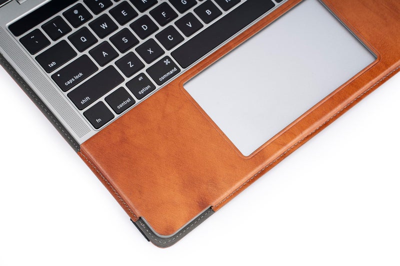 TT TYTX TYTX Compatible with MacBook Air Genuine Leather Case with Vents and Stand Function 13 Inch 2021 2020 2019 2018 (A2337 A2179 A1932) (Genuine Brown) - Image 5