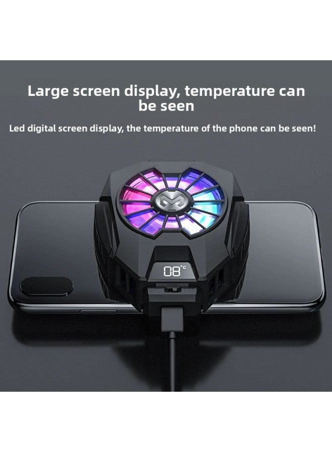 Mimo CX07 Icing Mobile Phone Radiator Semiconductor Refrigeration Mute Magnetic Backclip Universal With Three-gear Digital Display-Color:X20 (electroplated Black) - Image 5