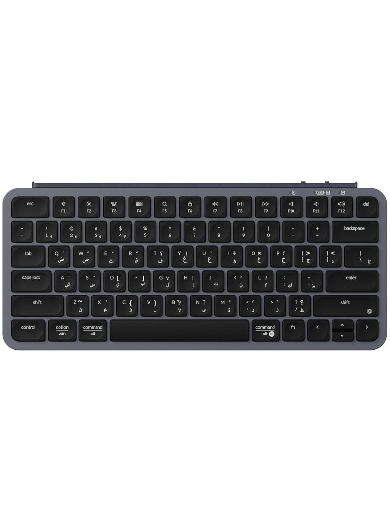 Keychron B1 Pro Ultra-Slim Wireless Keyboard – Arabic & English Layout, 75% Scissor-Switch, Bluetooth 5.2/2.4GHz / USB-C, 1200-Hour Battery, Programmable via ZMK, Mac/Windows/Linux - Image 1