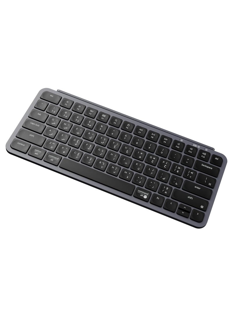 Keychron B1 Pro Ultra-Slim Wireless Keyboard – Arabic & English Layout, 75% Scissor-Switch, Bluetooth 5.2/2.4GHz / USB-C, 1200-Hour Battery, Programmable via ZMK, Mac/Windows/Linux - Image 3